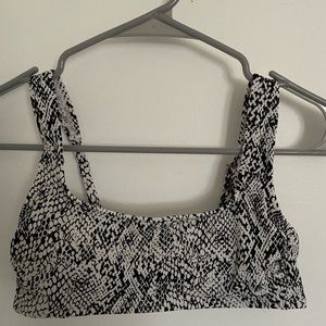 snake skin target swim top
